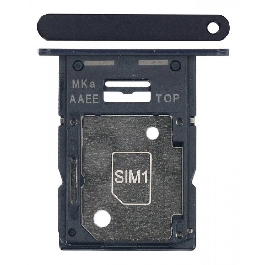 SIM card holder Samsung A155 A15 4G Brave Black original (service pack)