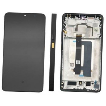 Ekranas Xiaomi Poco X6 Pro 5G su lietimui jautriu stikliuku ir rėmeliu Yellow originalus (service pack)
