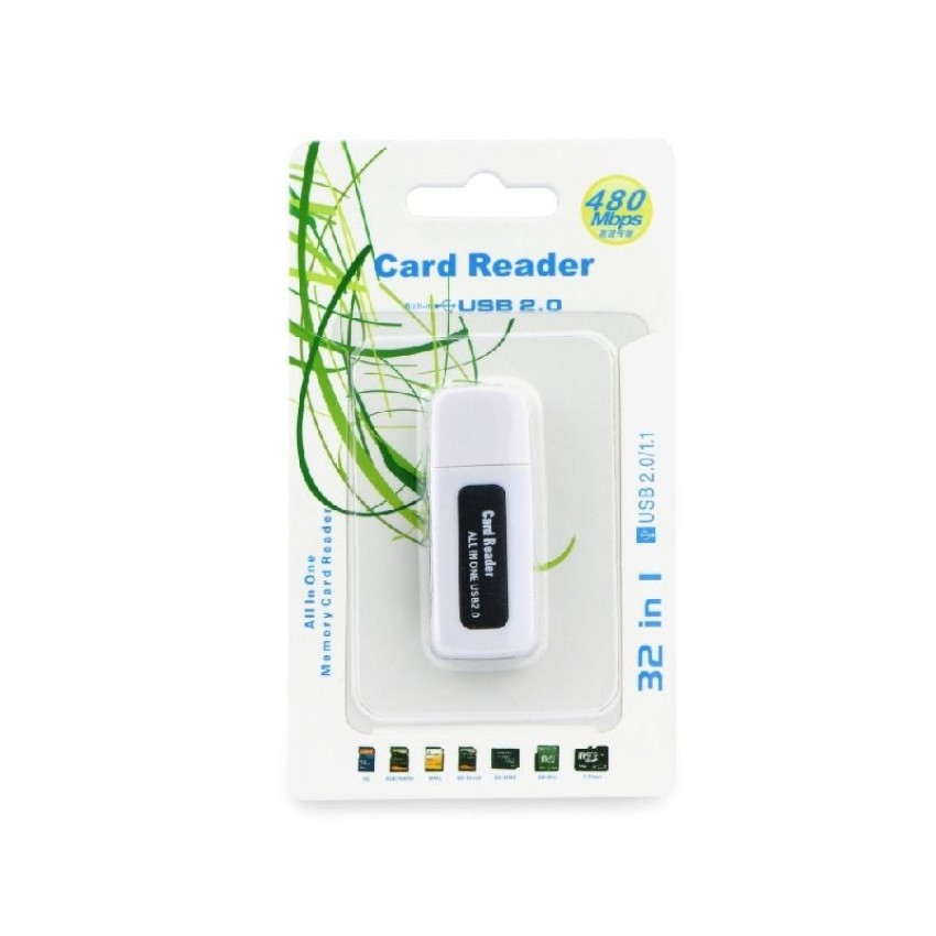 Card reader (microSD,SD, USB 2.0) white