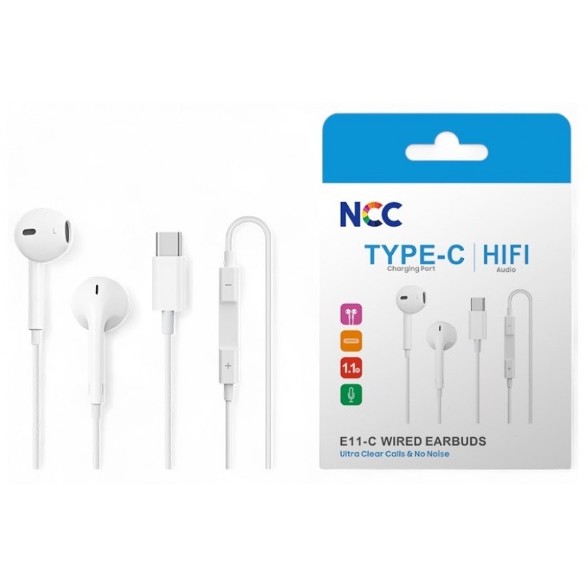 Laisvų rankų įranga NCC USB-C balta