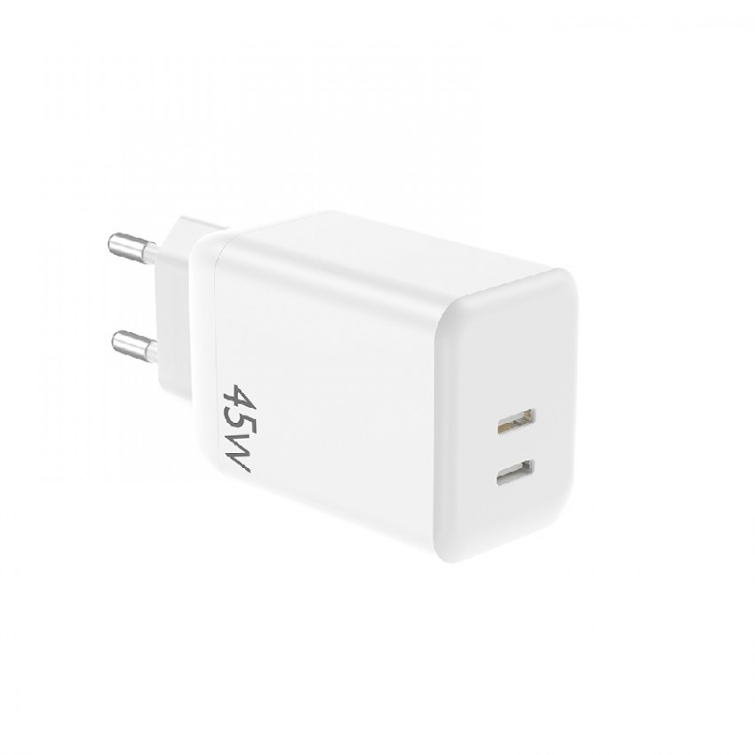 Charger NCC (2xUSB-C; 45W) white
