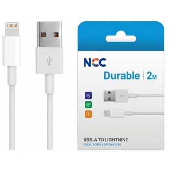 USB cable NCC "lightning" white 2m