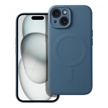 Dėklas Silicone Mag Cover (big hole) (MagSafe) skirtas iPhone 16 mėlynas