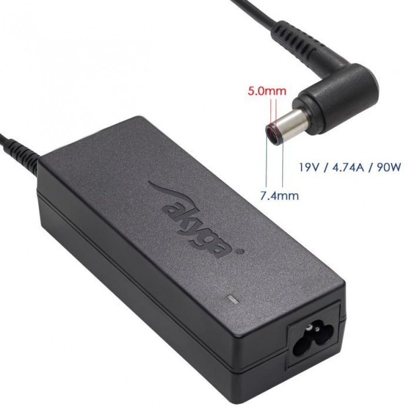 Charger for laptop Akyga AK-ND-04 (19V / 4.74A 90W 7.4 x 5.0mm + pin) HP 1.2m