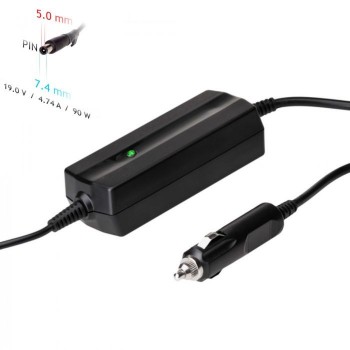 Car charger for laptop Akyga AK-ND-32 (19V / 4.74A 90W 7.4 x 5.0mm + pin) HP 1.2m