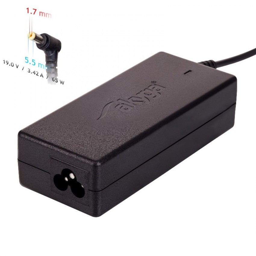 Charger for laptop Akyga AK-ND-06 (19V / 3.42A 65W 5.5 x 1.7mm) ACER 1.2m