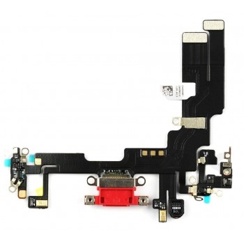 Flex for iPhone 14 for charging connector with microphone Red ORG