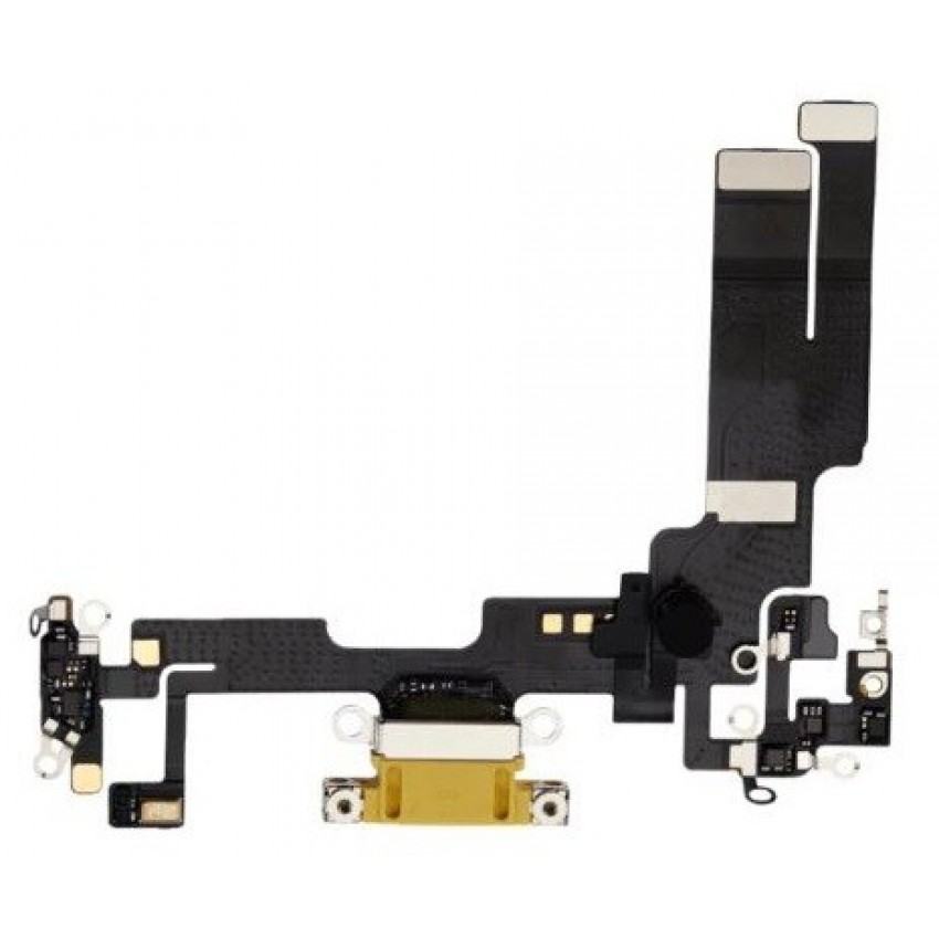 Flex for iPhone 14 for charging connector with microphone Yellow ORG