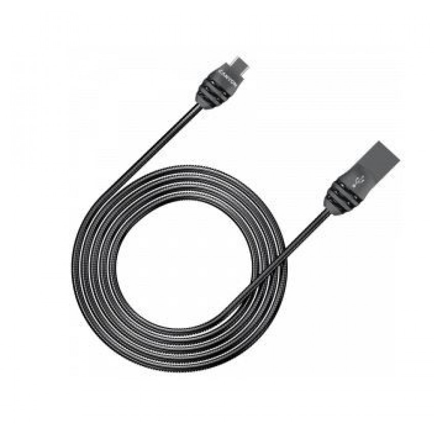 USB kabelis CANYON UM-5 microUSB 1m pilkas