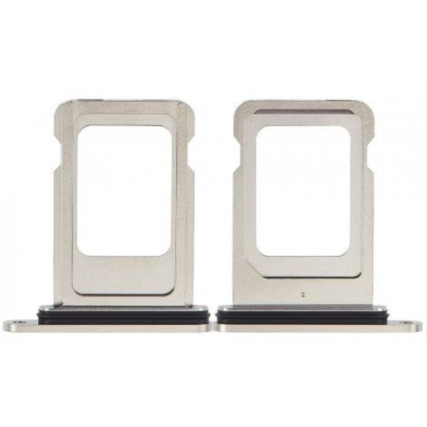 SIM kortelės laikiklis skirtas iPhone 15 Pro/15 Pro Max White Titanium ORG