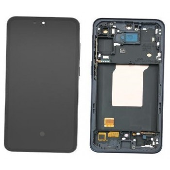 LCD screen Samsung A556 A55 5G with touch screen and frame Navy OLED (real size)