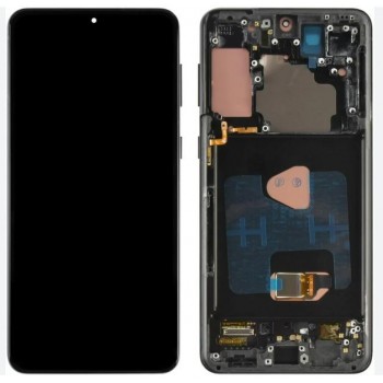 LCD screen Samsung G996 S21 Plus with touch screen and frame Phantom Black OLED (real size)