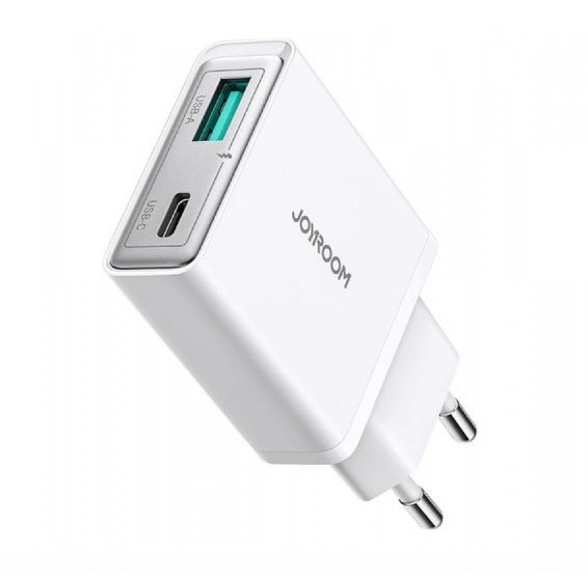 Charger JOYROOM Super Slim (TCF14) (1xUSB-C;1xUSB 3A 20W) white