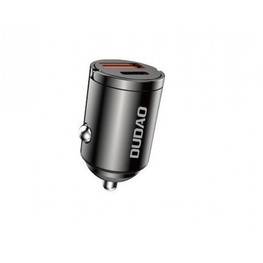 Car charger Dudao (R3MAX) (1xUSB-C;1xUSB 48W) black