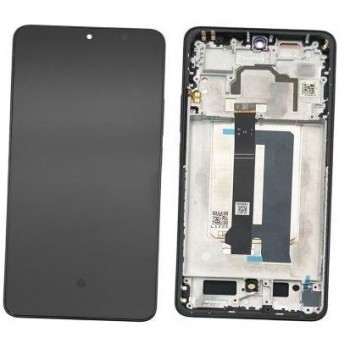 Ekranas Xiaomi Poco X6 Pro 5G su lietimui jautriu stikliuku ir rėmeliu Black originalus (service pack)