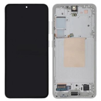 LCD screen Samsung S921 S24 with touch screen and frame Marble Grey original (service pack)