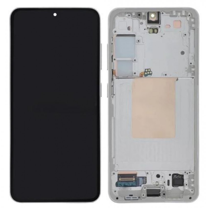 LCD screen Samsung S921 S24 with touch screen and frame Marble Grey original (service pack)