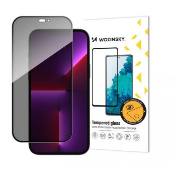 LCD apsauginis stikliukas "Wozinsky Privacy 5D Full Glue" Samsung S936 S25 Plus pritaikytas dėklui Anti Spy