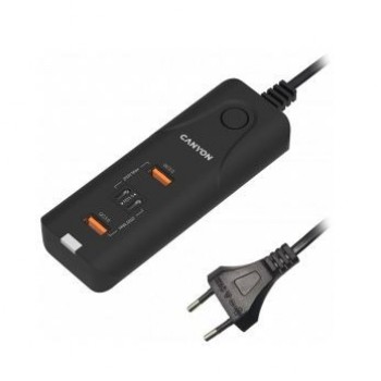 Charger CANYON H-10 (2xUSB; 2xUSB-C 20W) black