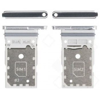 SIM card holder Samsung S901/S906 S22/S22 Plus Dual White originalus (service pack) SIM card holder Samsung S901/S906 S22/S22 Plus Dual White originalus (service pack)
