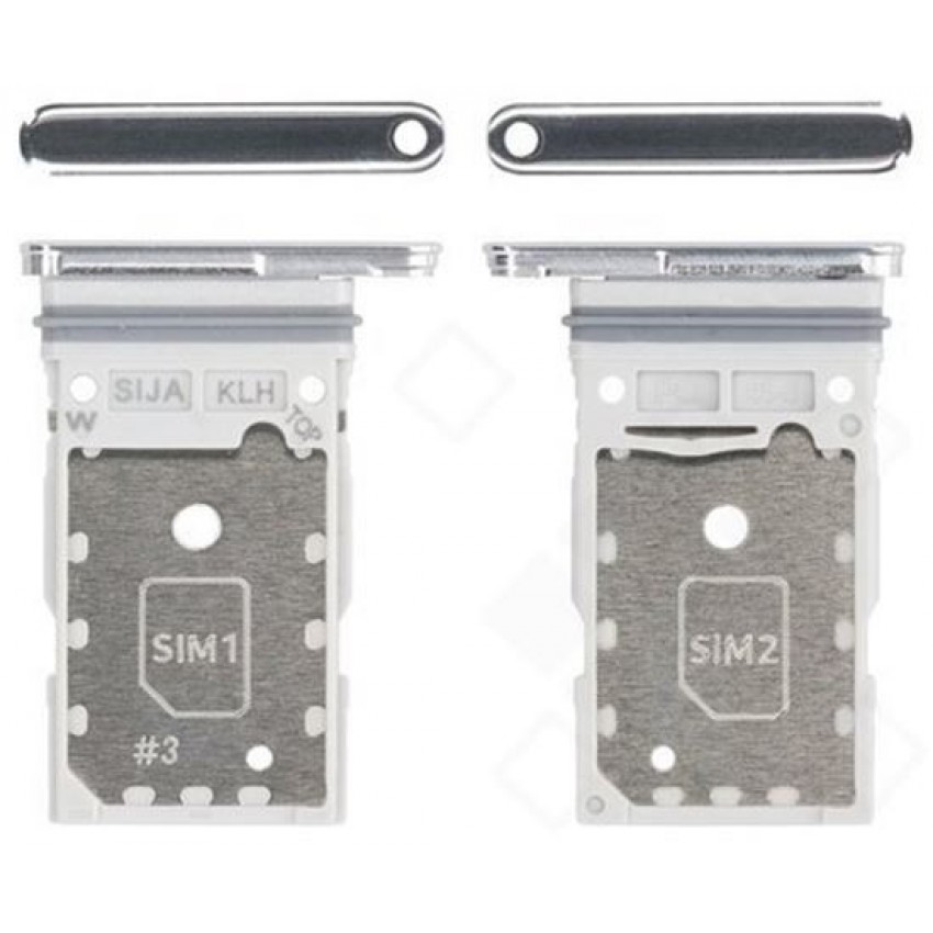 SIM card holder Samsung S901/S906 S22/S22 Plus Dual White originalus (service pack) SIM card holder Samsung S901/S906 S22/S22 Plus Dual White originalus (service pack)