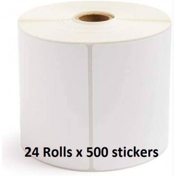 Self-adhesive labels for thermal printer, 100x150mm, 500pcs. per roll (24 rolls in box)