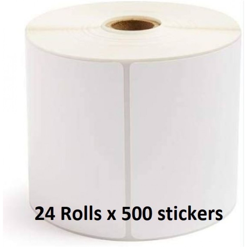 Self-adhesive labels for thermal printer, 100x150mm, 500pcs. per roll (24 rolls in box)