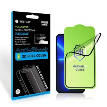 Screen protection glass Bestsuit Flexible Hybrid Glass 5D Samsung S721 S24 FE/S731 S25 FE case-friendly black
