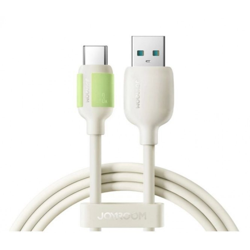 USB kabelis JOYROOM Fluorescent (S-A53) type-C (3A) 1.2m baltas