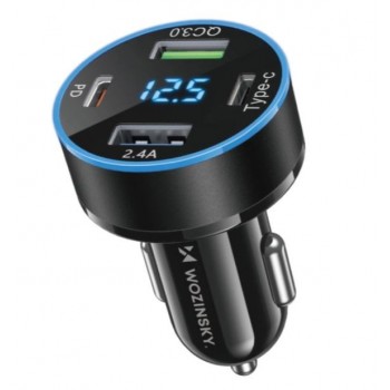 Car charger Wozinsky (WDCCB) (2xUSB 2xUSB-C 3A) 50W black