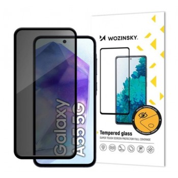Screen protection glass "Wozinsky Privacy 5D Full Glue" Samsung A566 A56 5G/A366 A36 5G case-friendly Anti Spy