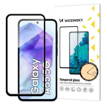 Screen protection glass "Wozinsky 5D Full Glue" Samsung A566 A56 5G/A366 A36 5G case-friendly black