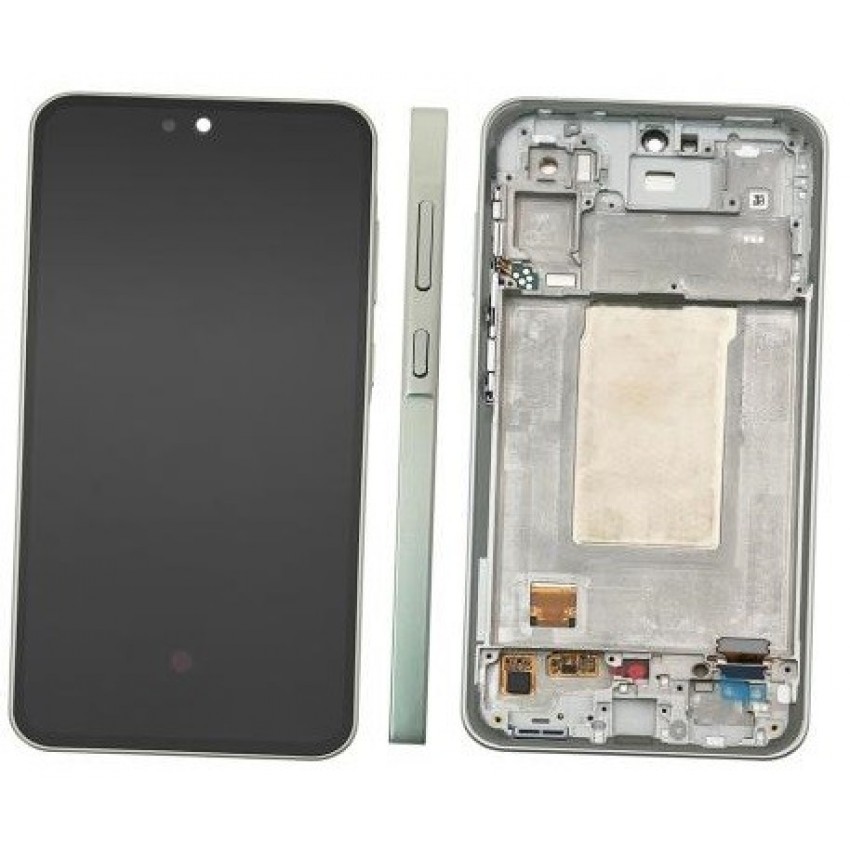 LCD screen Samsung A366 A36 5G with touch screen and frame Awesome Lime original (service pack)