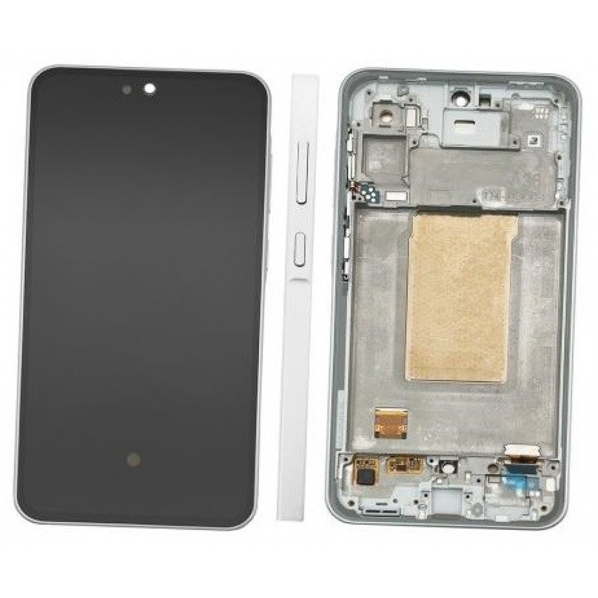 LCD screen Samsung A366 A36 5G with touch screen and frame Awesome White original (service pack)