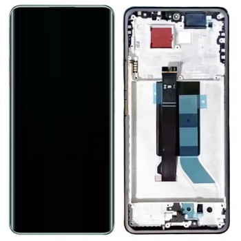 Ekranas Xiaomi Redmi Note 14 Pro 5G su lietimui jautriu stikliuku ir rėmeliu Midnight Black originalus (service pack)