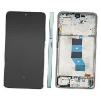 Ekranas Xiaomi Redmi Note 14 5G su lietimui jautriu stikliuku ir rėmeliu Coral Green originalus (service pack)