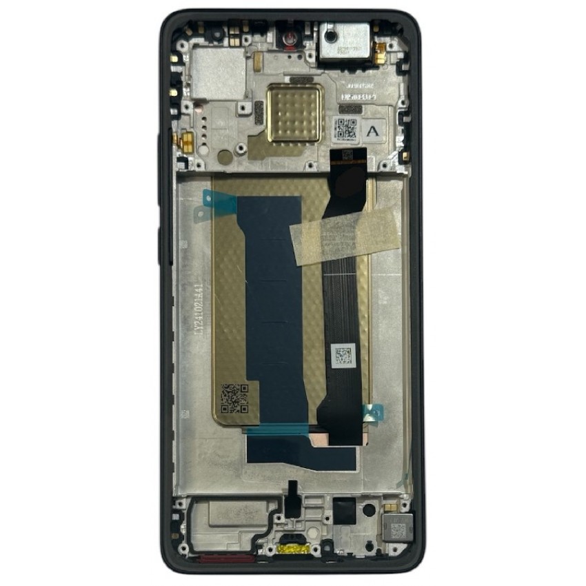 Ekranas Xiaomi Poco X7 Pro 5G su lietimui jautriu stikliuku ir rėmeliu Black originalus (service pack)