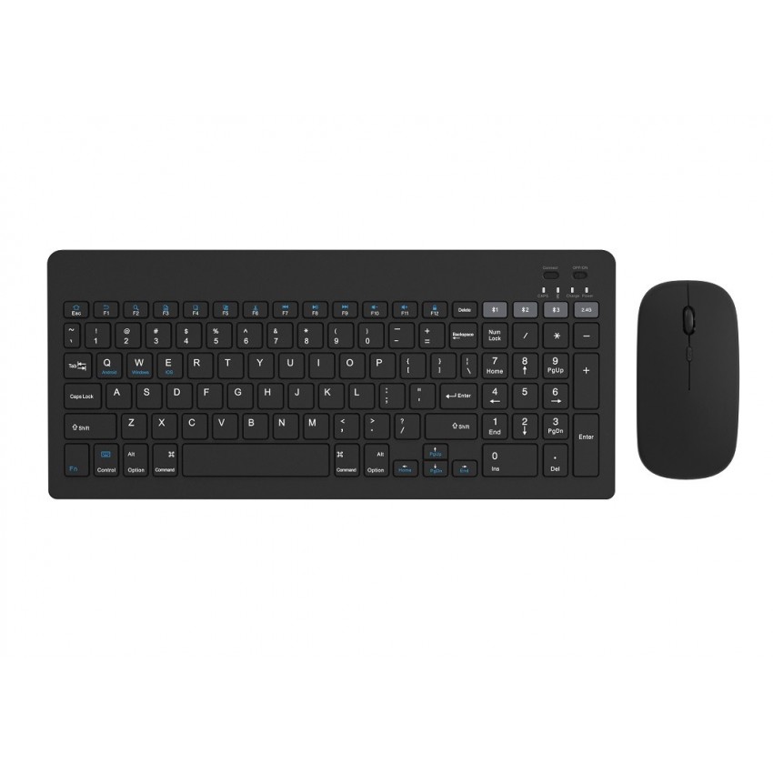 Wireless keyboard+mouse Omega OKM2658B black