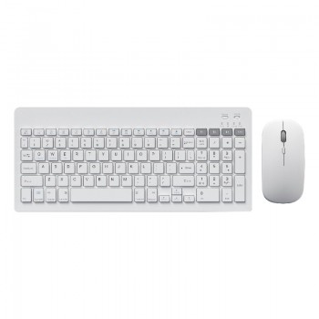 Wireless keyboard+mouse Omega OKM2658B white