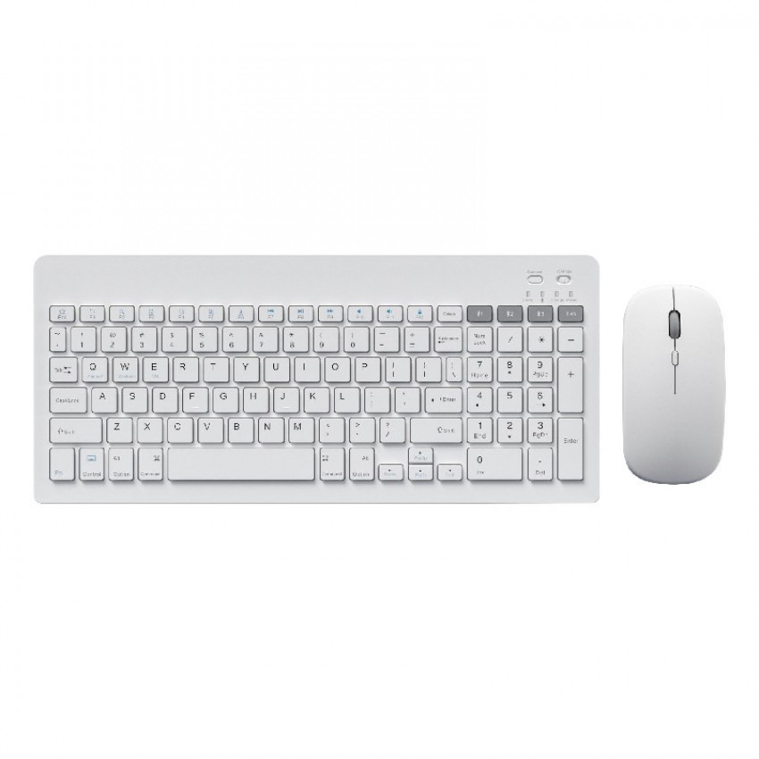 Wireless keyboard+mouse Omega OKM2658B white
