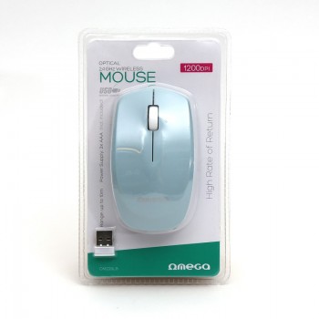 Mouse OMEGA OM229LB wireless, nano light blue
