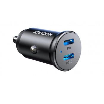 Car charger JOYROOM (JR-CCN06) (2xUSB-C; 30W) black