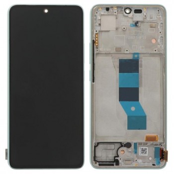 LCD screen Xiaomi Poco M7 Pro 5G with touch screen with frame Green original (service pack)