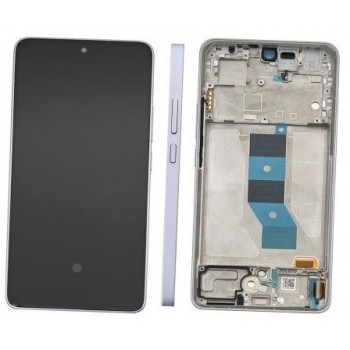 LCD screen Xiaomi Poco M7 Pro 5G with touch screen with frame Purple original (service pack)