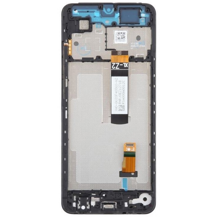 Ekranas Xiaomi Redmi A5/Poco C71 su lietimui jautriu stikliuku ir rėmeliu Black ORG