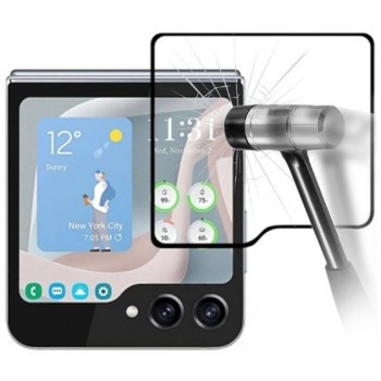 Screen protection glass "5D Full Glue" Samsung F731 Z Flip5 Outer black bulk