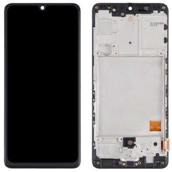 LCD screen Samsung A415 A41 2020 with touch screen and frame Black (TFT version) HQ