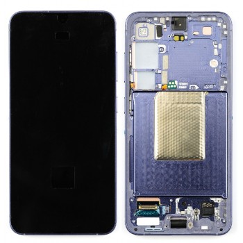 LCD screen Samsung S921 S24 with touch screen and frame Cobalt Violet original (service pack)
