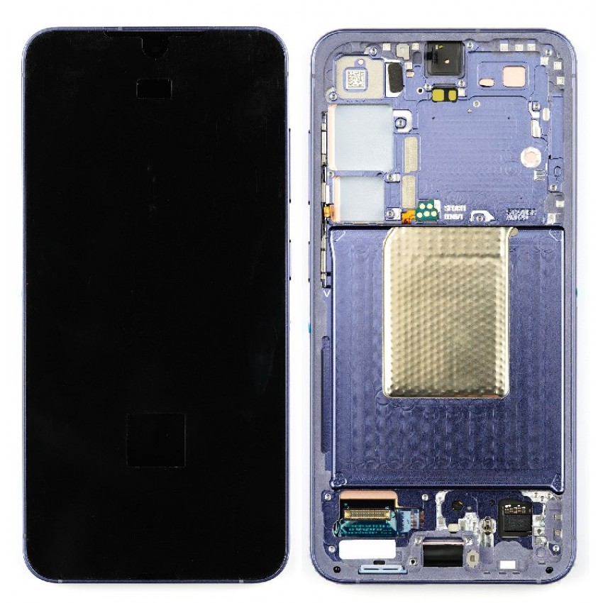 LCD screen Samsung S921 S24 with touch screen and frame Cobalt Violet original (service pack)