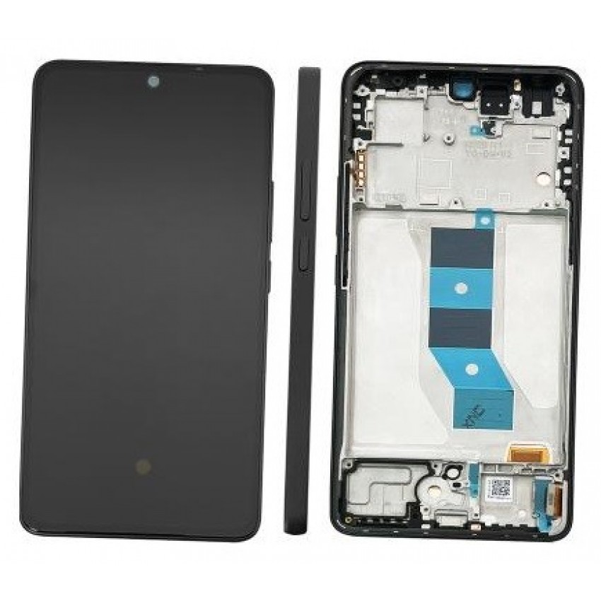 Ekranas Xiaomi Redmi Note 14 5G su lietimui jautriu stikliuku ir rėmeliu Black OLED